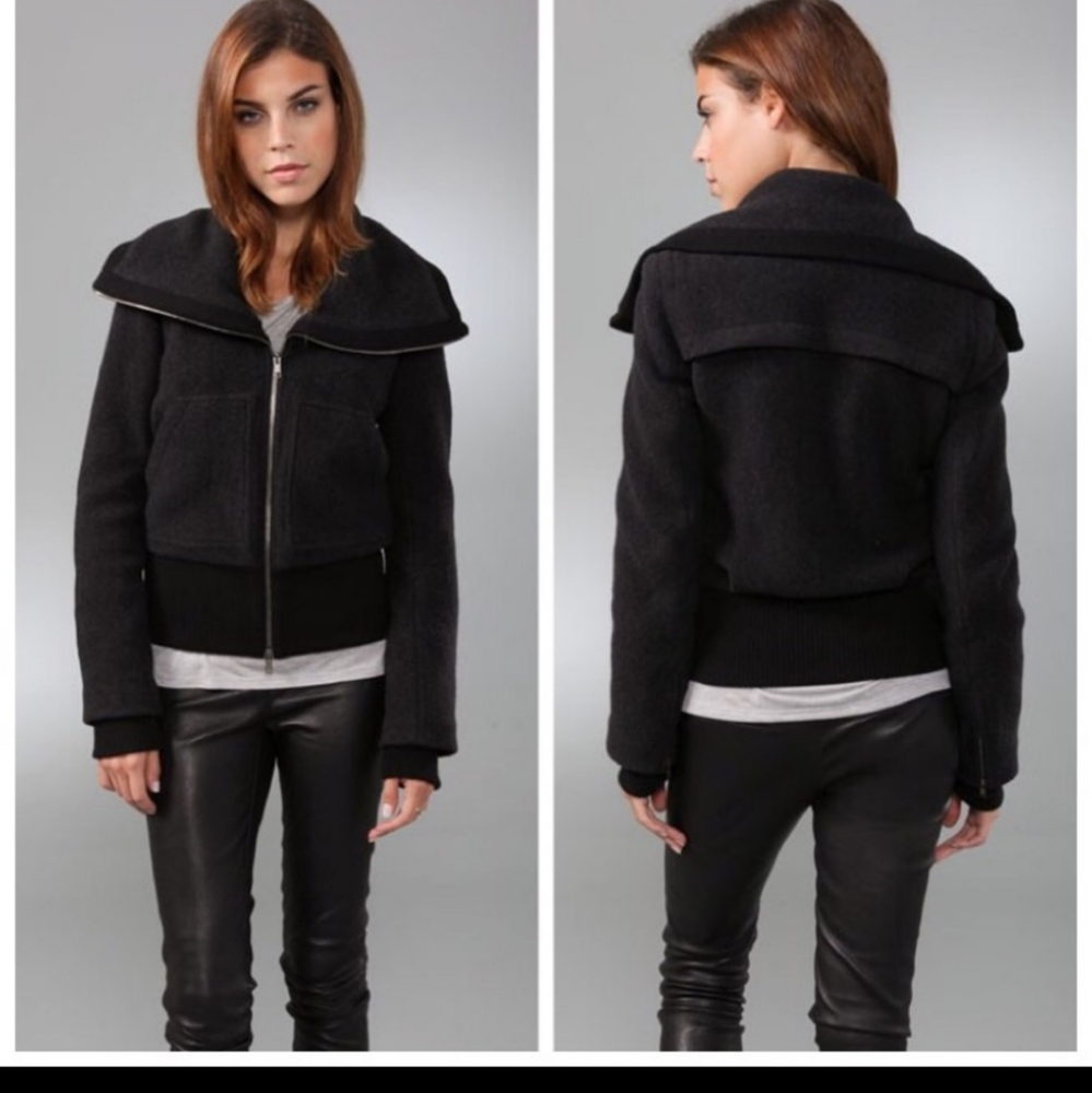Today⚡️THEORY CASHMERE WOOL MIX JACKET SZ L - Picture 4 of 16